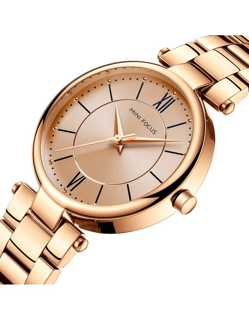 Montre-bracelet à quartz en acier inoxydable pour femme MF0189L
