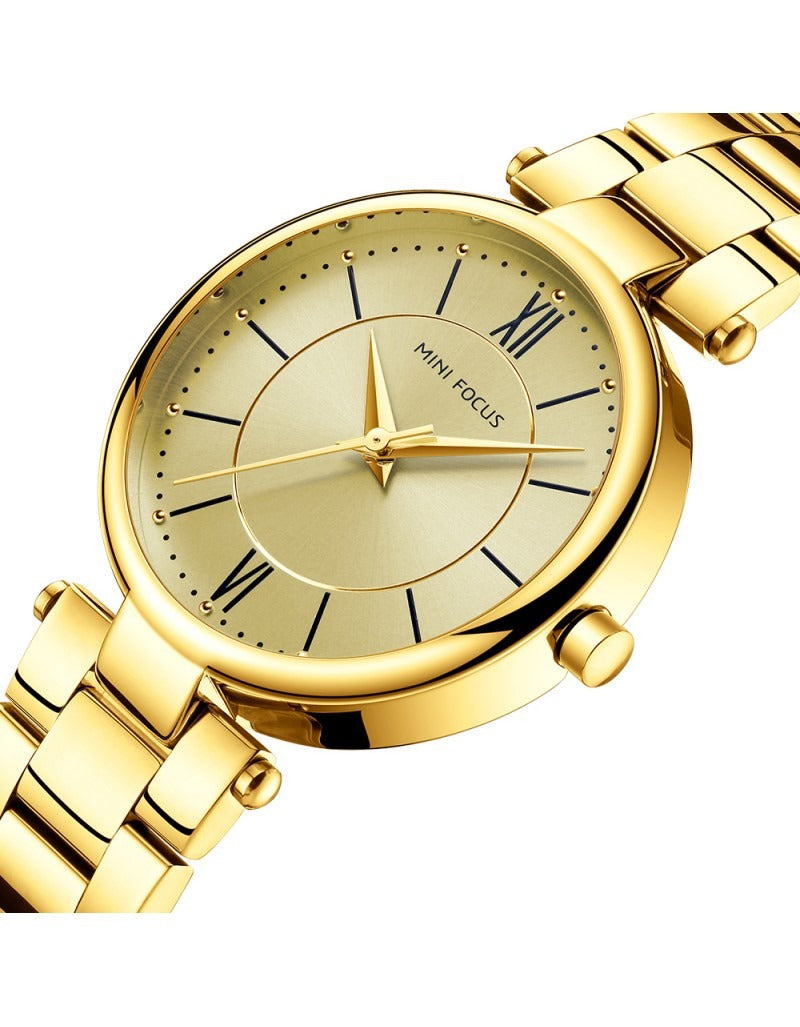 Montre-bracelet à quartz en acier inoxydable pour femme MF0189L